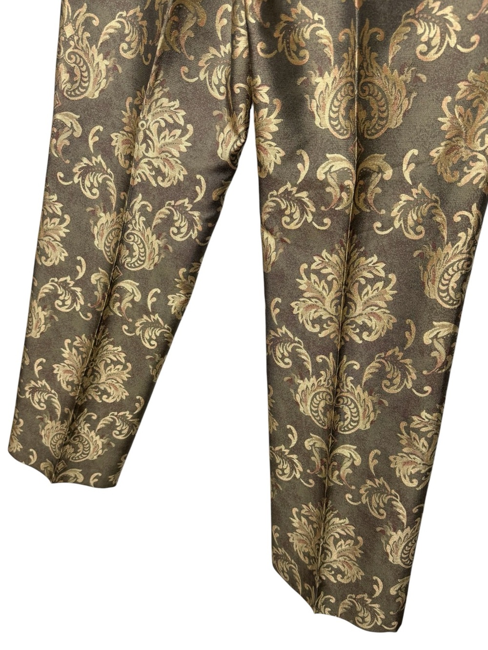 Vintage Talbots Silk Wool Pants Brown Gold Damask
Jacquard Brocade Trousers 12 - Picture 8 of 9